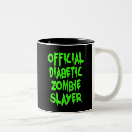 Offizielles Diabetikum Zombie Slayer Zweifarbige Tasse