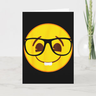 Offizielles Emoji Nerd Gles Gelbes Smiley-Gesicht  Karte