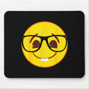 Offizielles Emoji Nerd Gles Gelbes Smiley-Gesicht  Mousepad