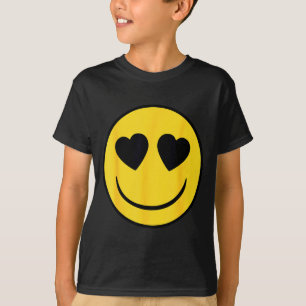 Offizielles Emoji Retro Herz Augen Gelbes Lächeln  T-Shirt