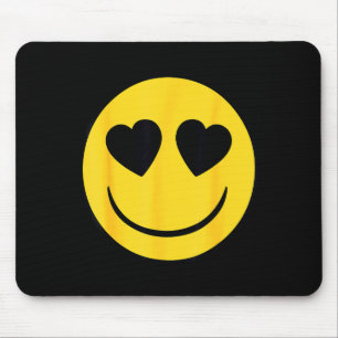 Offizielles Emoji Retro Herz Augen Gelbes Smiley G Mousepad