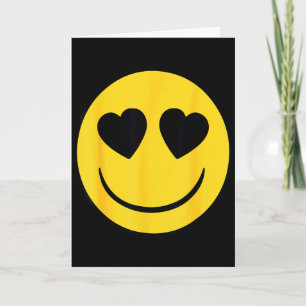 Offizielles Emoji Retro-Herzenaugen Gelbes Smiley- Karte
