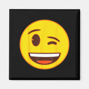 Offizielles Emoji Zwinkerndes Gelbes Smiley-Gesich Magnet