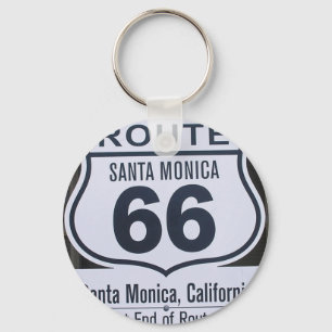 Offizielles Endenzeichen Santa Monica des Weges 66 Schlüsselanhänger