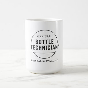 Offizielles Flaschentechniker-Neu-Daddy-Überlebens Kaffeetasse