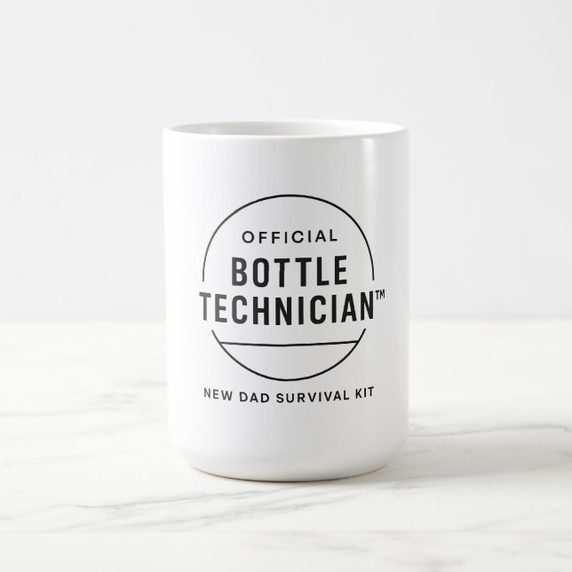 Offizielles Flaschentechniker-Neu-Daddy-Überlebens Kaffeetasse (Mittel)