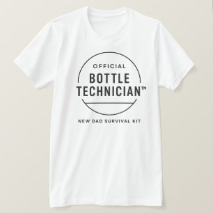 Offizielles Flaschentechniker-Neu-Daddy-Überlebens T-Shirt