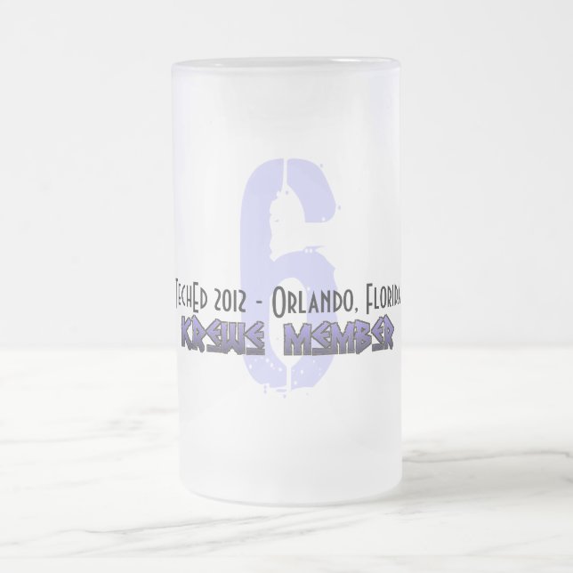 Offizielles Krewe TechEd 2012 "6" Bier-Tasse Mattglas Bierglas (Mittel)