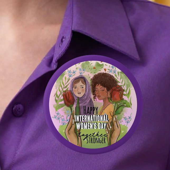Offizielles lila Community-Abzeichen der Purple Co Button (Official Purple Community Badge Stronger Together Button)