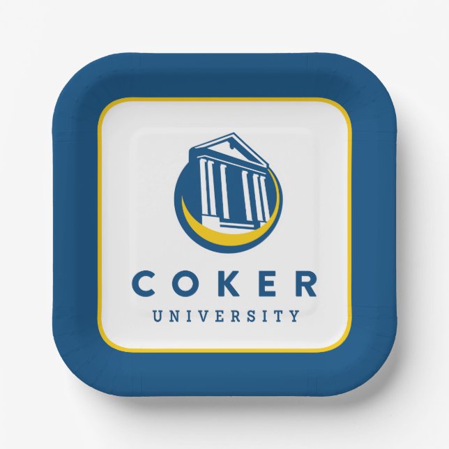 Offizielles Logo der Coker University Pappteller (Vorderseite)