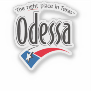 Offizielles Logo der Stadt Odessa, Texas, USA Aufkleber