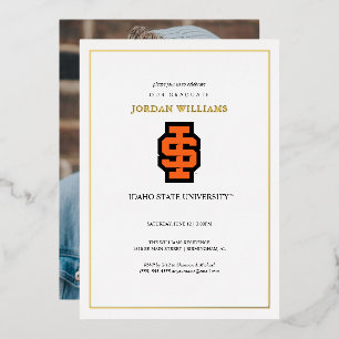 Offizielles Logo-Design der Idaho State University Folieneinladung