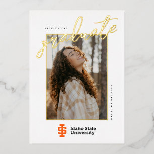 Offizielles Logo-Design der Idaho State University Folieneinladung