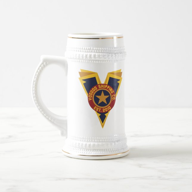 Offizielles Logo Stein Bierglas (Links)