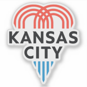 Offizielles Logo von Kansas City, Missouri, USA Aufkleber