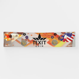 Offizielles LOGO von Texit Coin mit Raketenschiff Banner