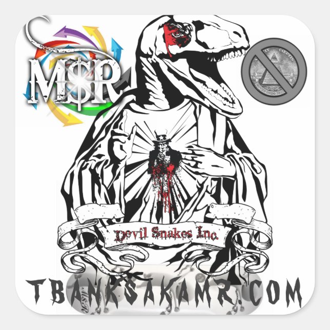 Offizielles "M$R Street Team"-Sticker Pack Quadratischer Aufkleber (Vorderseite)