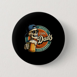 Offizielles Mitglied Cool Dads Club Skelett Lustig Button