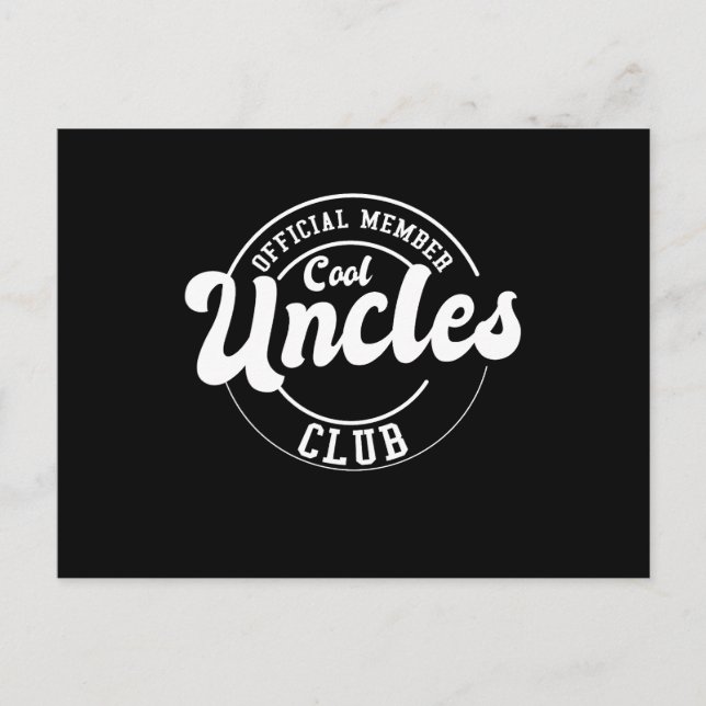Offizielles Mitglied Cool Oncles Club Vathage Day Postkarte (Vorderseite)