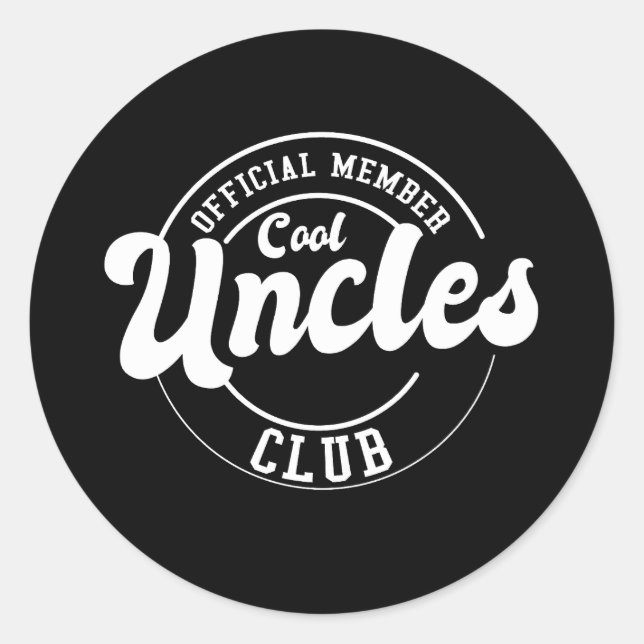 Offizielles Mitglied Cool Oncles Club Vathage Day Runder Aufkleber (Vorderseite)