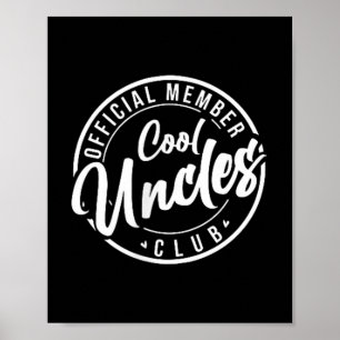 Offizielles Mitglied Cool Oncles Club Vintag Vater Poster