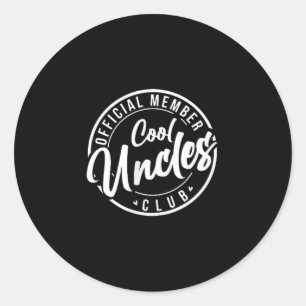 Offizielles Mitglied Cool Oncles Club Vintag Vater Runder Aufkleber