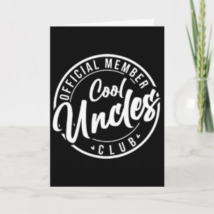 Offizielles Mitglied Cool Uncles Club Vintage Vate Karte