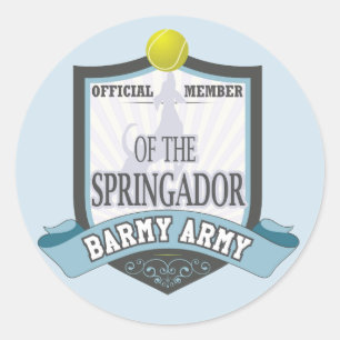 Offizielles Mitglied der Springador-Barmy-Armee Runder Aufkleber