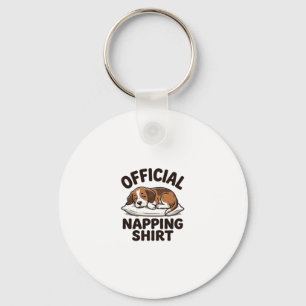 Offizielles Napping-Shirt Sleepy Dog Vintage Desig Schlüsselanhänger