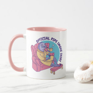 OFFIZIELLES PIPE RAUCHEN SHIRT SLOTH TIERE LESEN TASSE