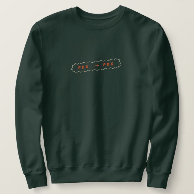 Offizielles Portland-Staycation Sweatshirt PDX to  (Design vorne)