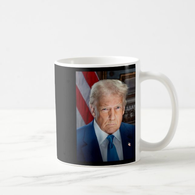 Offizielles Portrait des Weißen Hauses Donald J Tr Kaffeetasse (Rechts)