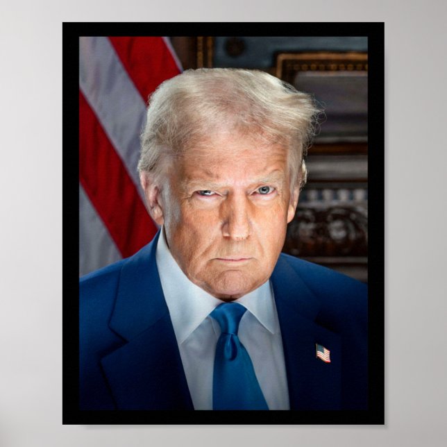 Offizielles Portrait des Weißen Hauses Donald J Tr Poster (Vorne)