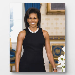 Offizielles Portrait von First Lady Michelle Obama Fotoplatte