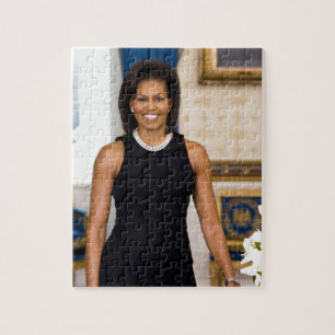 Offizielles Portrait von First Lady Michelle Obama Puzzle