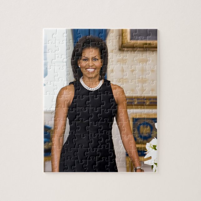 Offizielles Portrait von First Lady Michelle Obama Puzzle (Vertikal)
