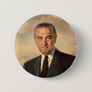Offizielles Porträt Lyndon Johnson Button
