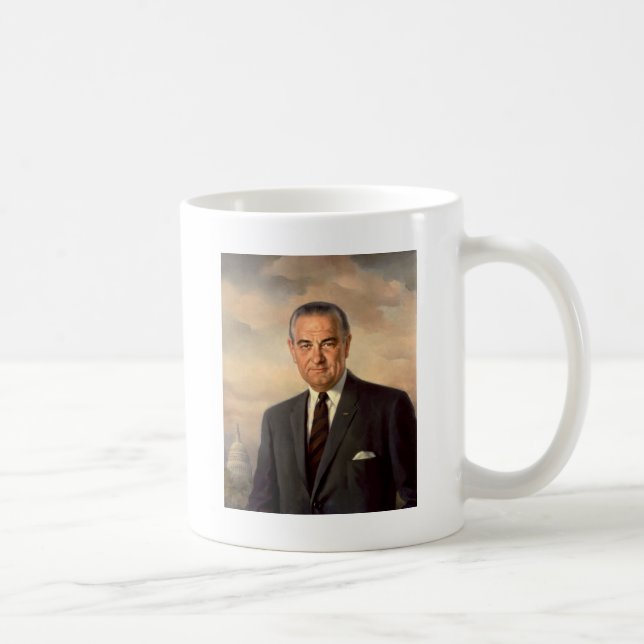 Offizielles Porträt Lyndon Johnson Tasse (Rechts)