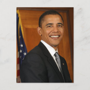 Offizielles Porträt von Barack Obama Postkarte