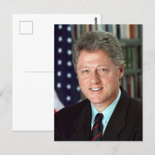 Offizielles Porträt von Präsident Bill Clinton Postkarte