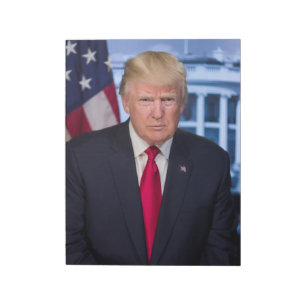 Offizielles präsidentielles Porträt von Donald Tru Notizblock
