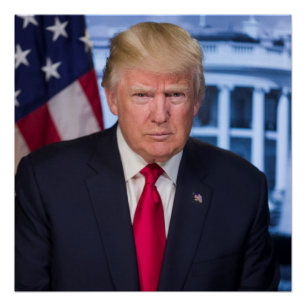 Offizielles präsidentielles Porträt von Donald Tru Poster