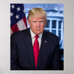 Offizielles präsidentielles Porträt von Donald Tru Poster