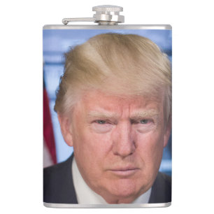 Offizielles präsidiales Porträt von Donald Trump Flachmann