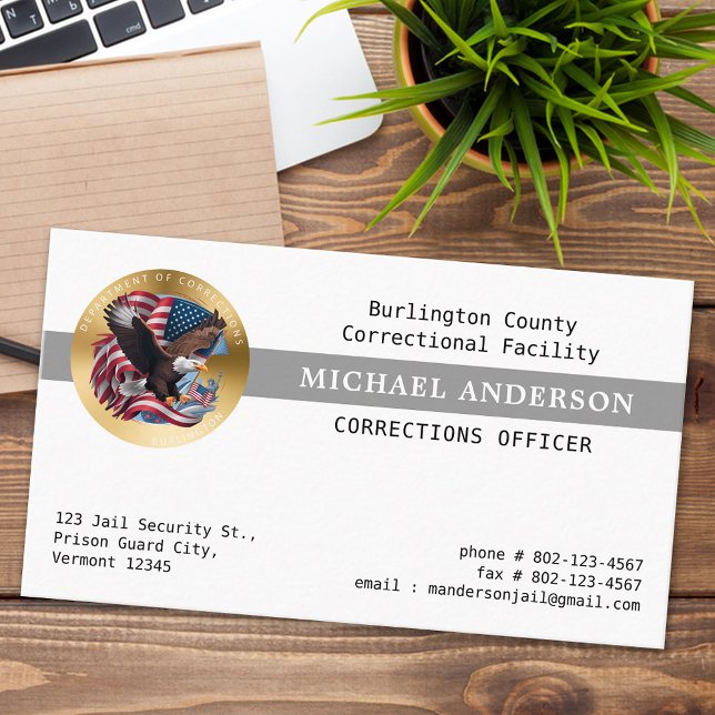 Offizielles Prison-Logo der Strafabteilung Visitenkarte (Von Creator hochgeladen)