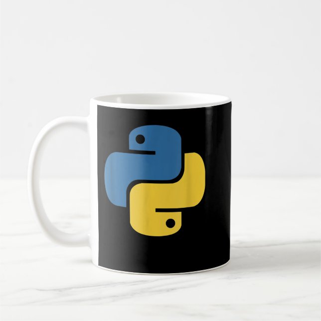 Offizielles Python-Logo für Entwickler Kaffeetasse (Links)