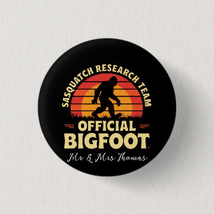 Offizielles Sasquatch Research Team: Bigfoot Jäger Button