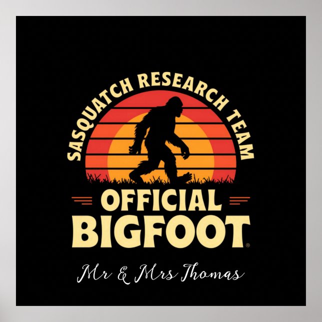 Offizielles Sasquatch Research Team: Bigfoot Jäger Poster (Vorne)