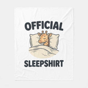 Offizielles Schlafshirt Giraffe Lustiges Schlaf Sh Fleecedecke