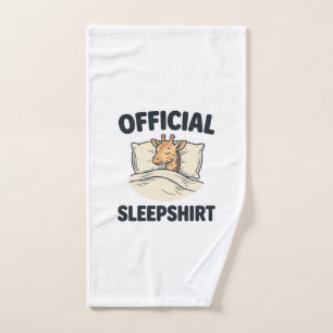 Offizielles Schlafshirt Giraffe Lustiges Schlaf Sh Handtuch